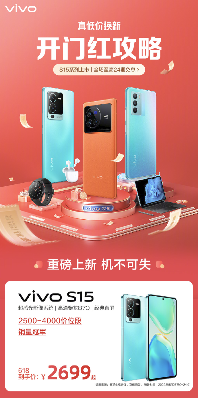 618年中大促来袭，2.5K~3.5K预算值得考虑全新vivo S15系列