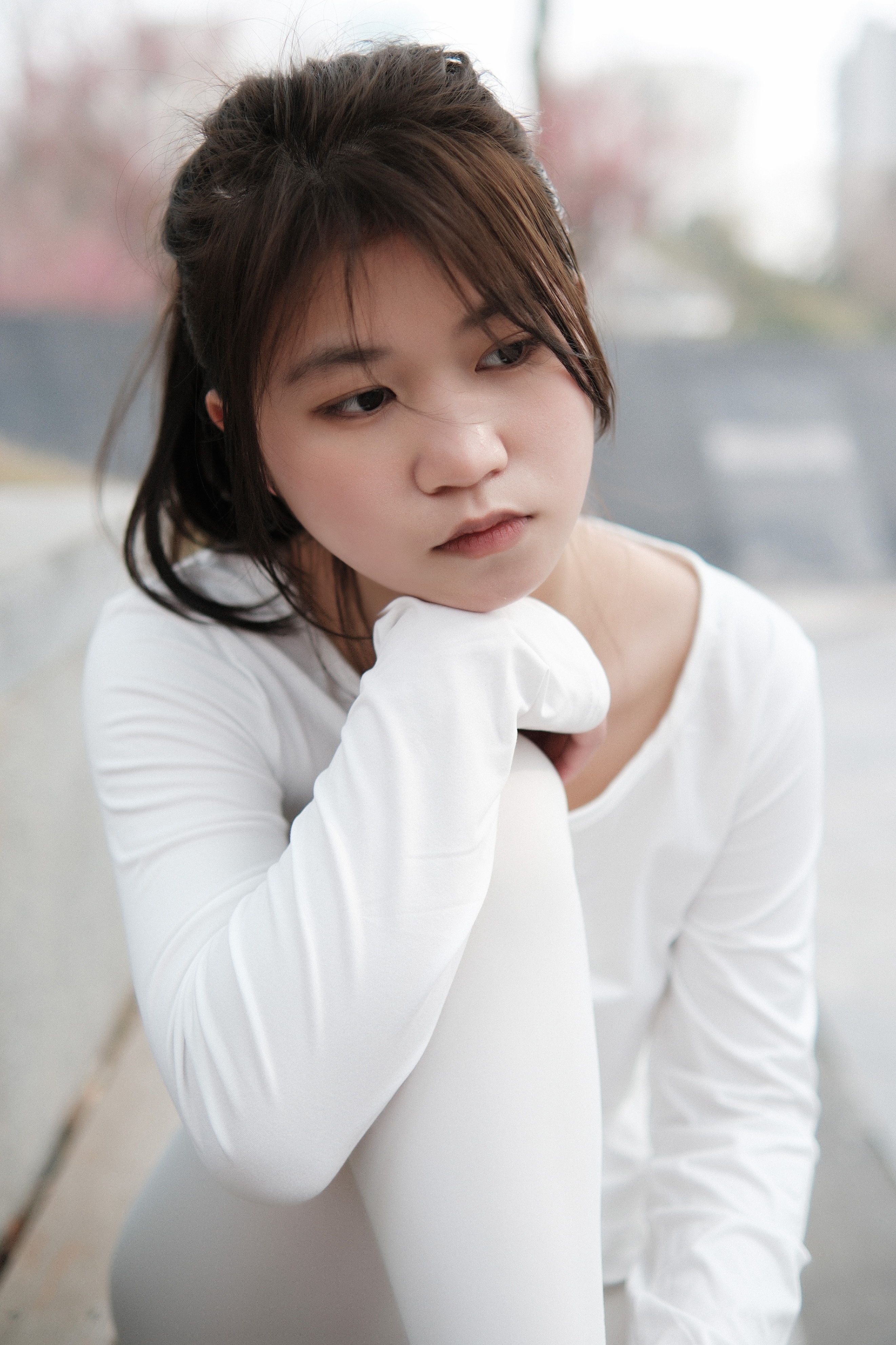 身材绝好的健身模特写真拍摄，公园真实街拍记录，这样的美女可爱