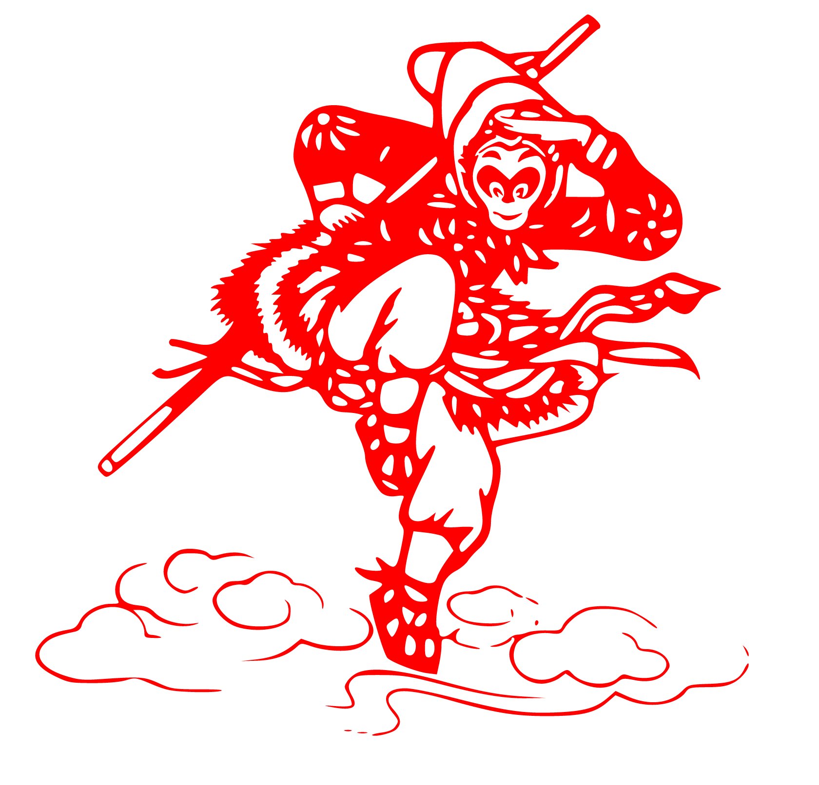 生肖猴剪纸,手工剪纸,呆萌可爱的小猴子