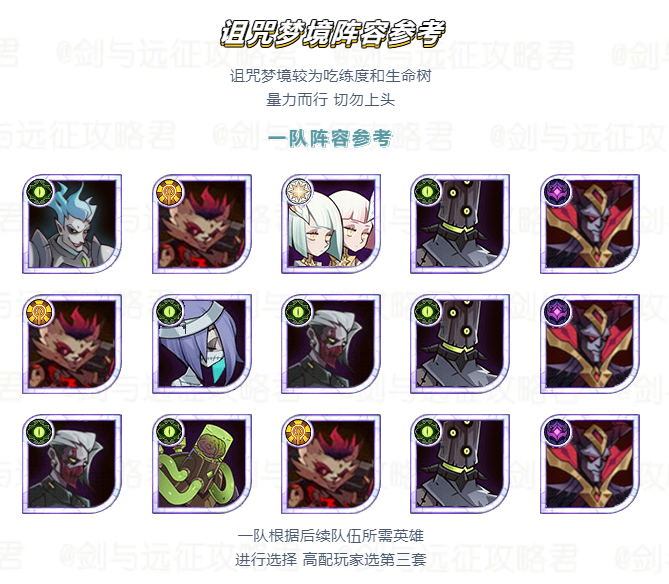 「活动向」本期诅咒梦境 凋零使者 阵容参考建议