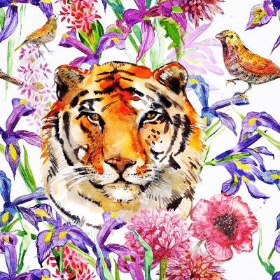 一花一世界，金牛辞旧迎虎来，鲜花带“虎”送祝福，新年幸福满满