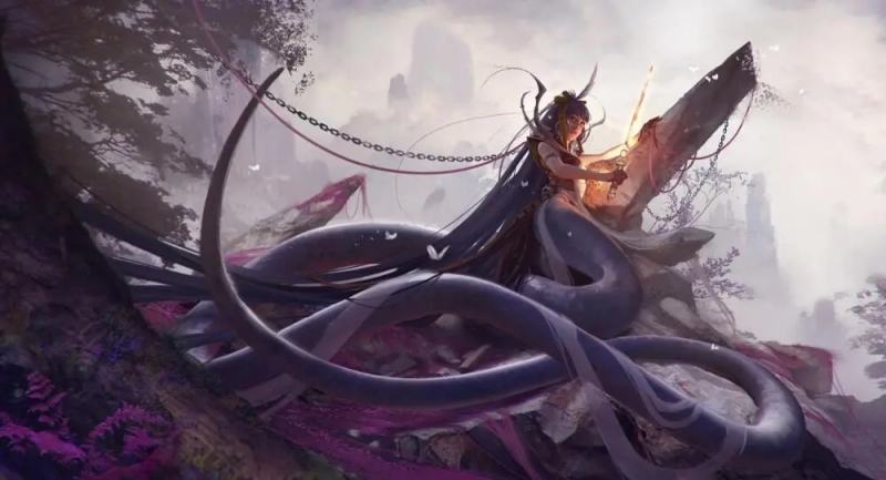 蛇女魅魔出自欧洲的民间传说,因为其成人向的背景设定经常被acg