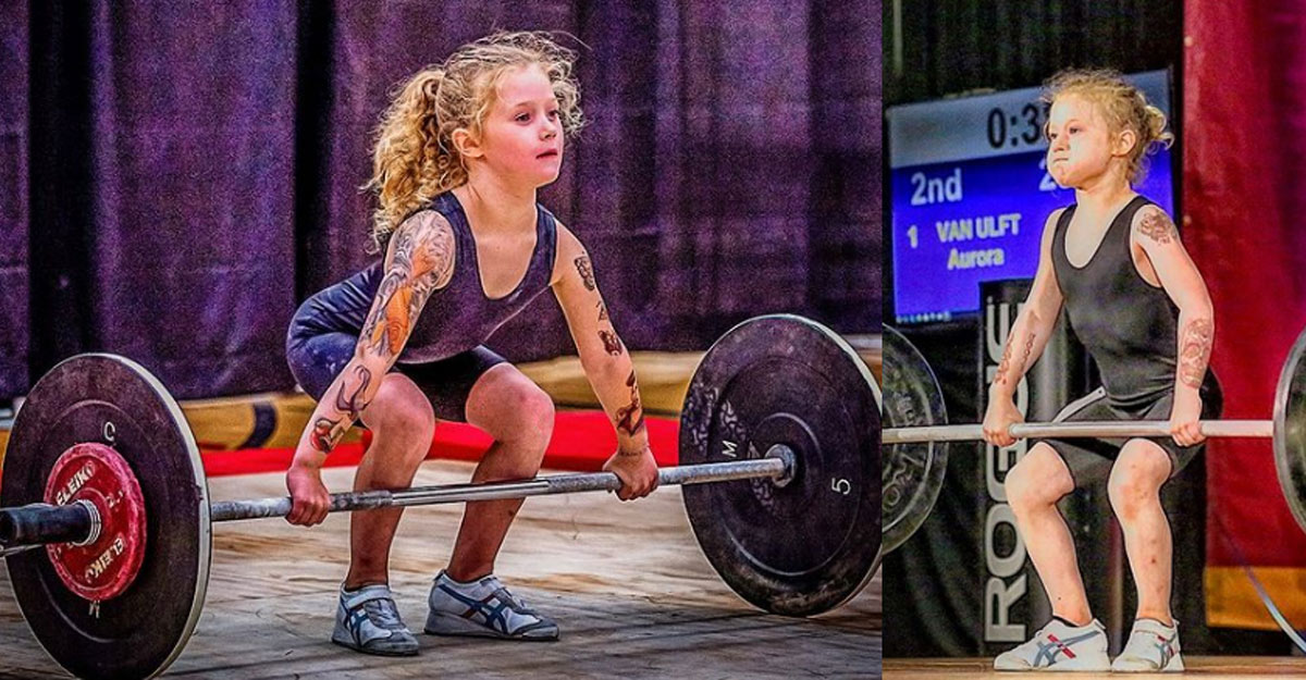 9歲小女孩硬拉100公斤，是體重的3.2倍，被譽為世界最強壯的女孩