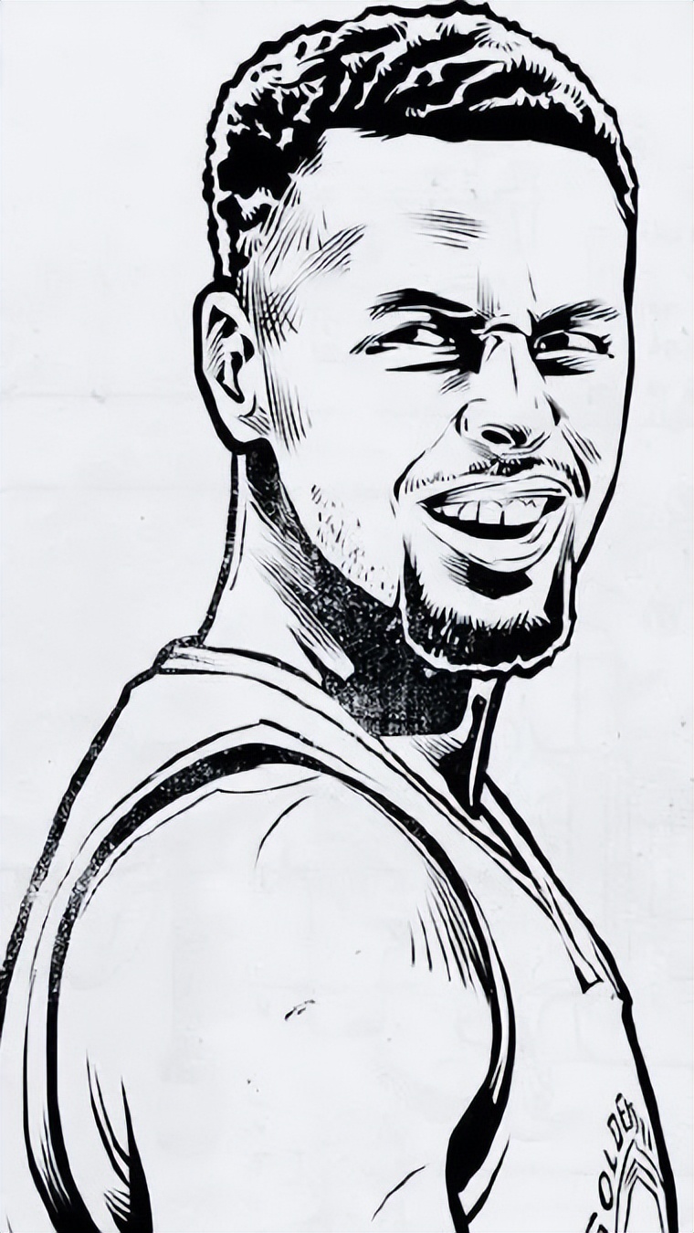 库里壁纸背影漫画(「球星壁纸第63期」:库里漫画壁纸,请拿走你偶像的