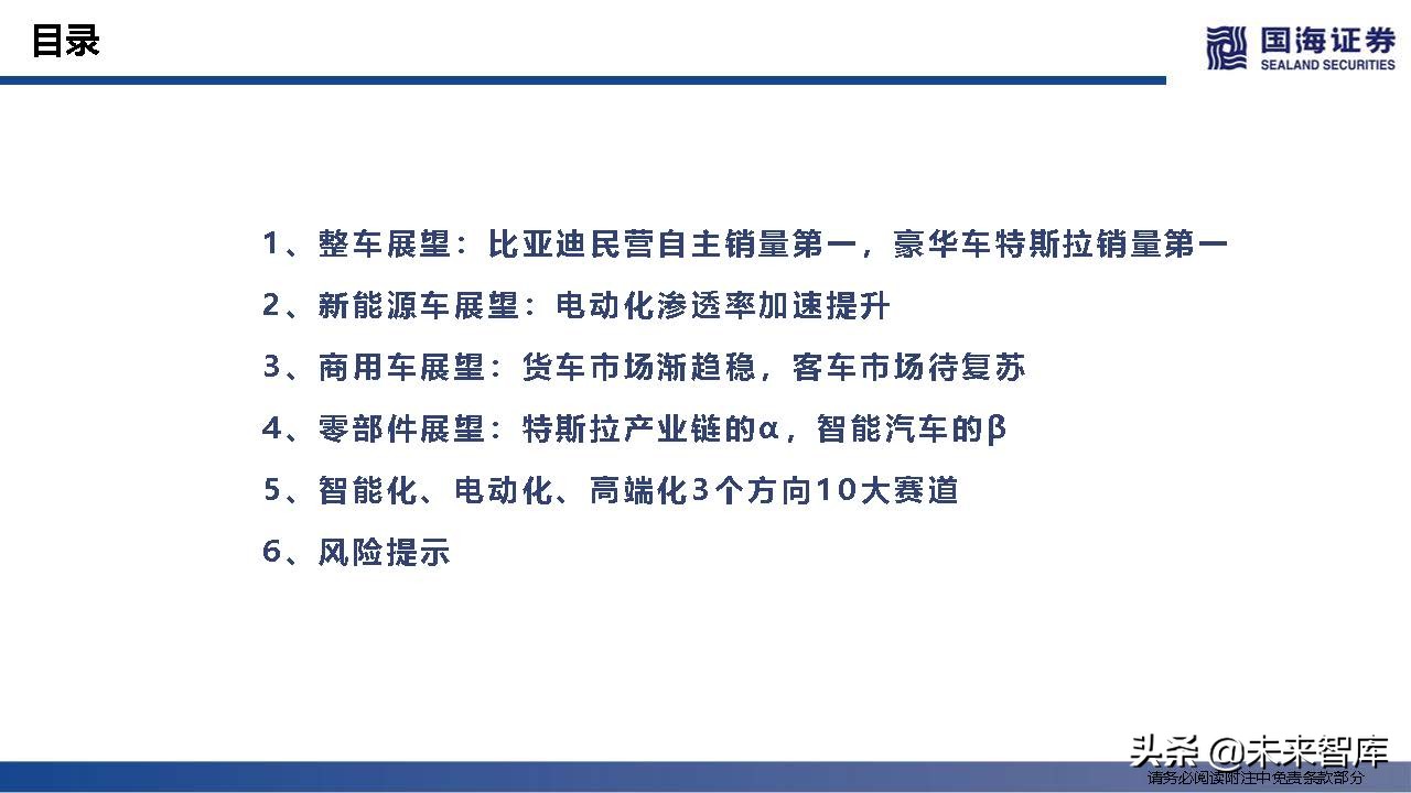 2022汽车行业深度研究与前景策略分析