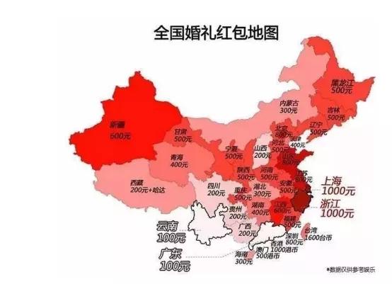 广东那边结婚随多少份子钱（广东各地结婚份子钱一览表）