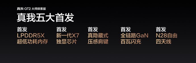 送半年碎屏险：realme 真我 GT2 大师探索版 3439 元起预售