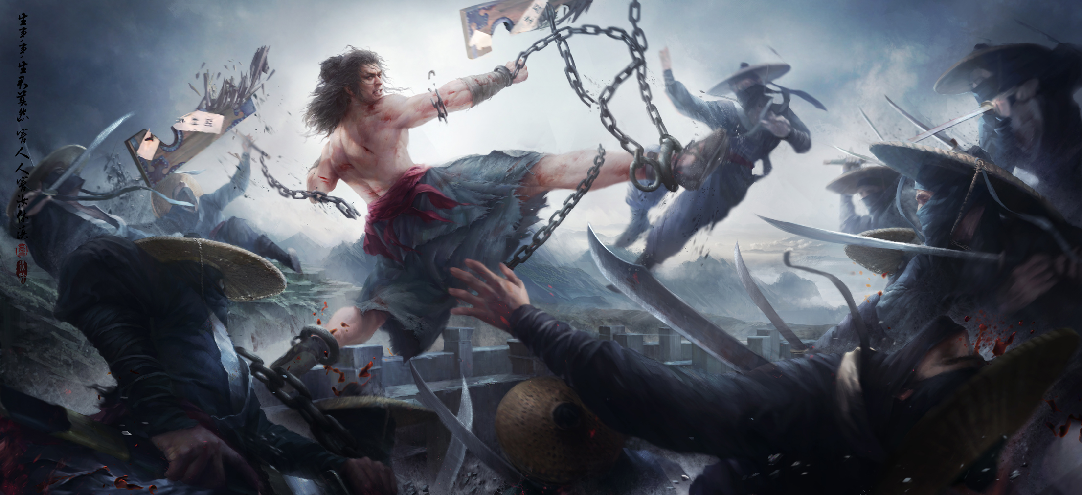 张墨一水浒传全套高清(丹青妙手——张默一水浒人物故事(诏安前)插画