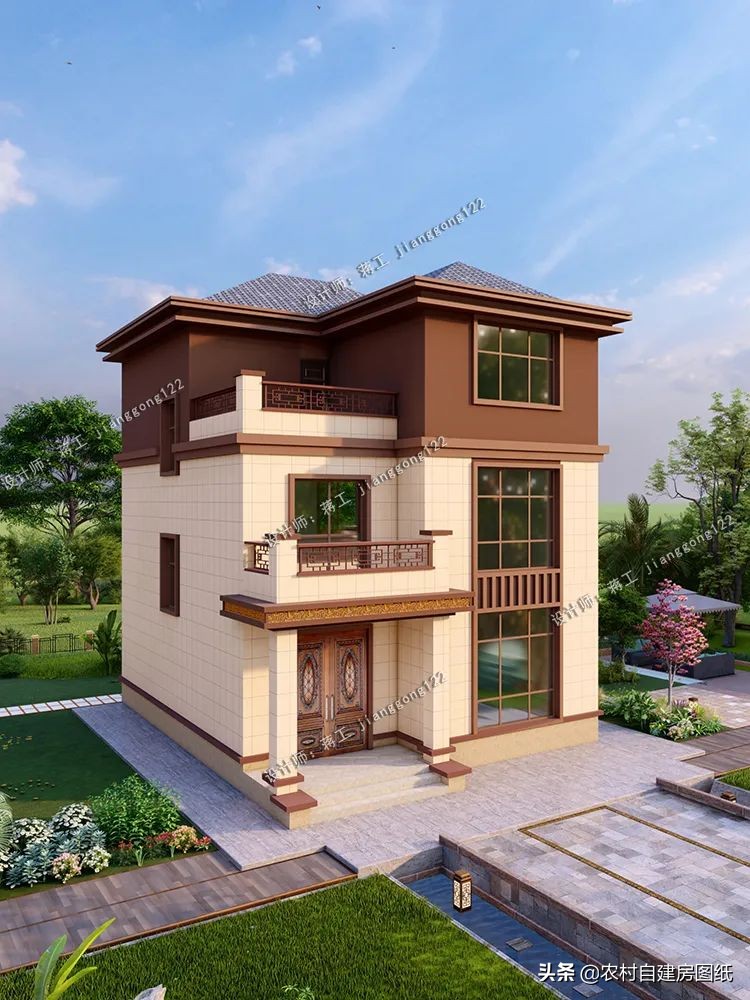 这让我难以拒绝(4款110平二层半农村别墅,简约时尚,这样的风格让人