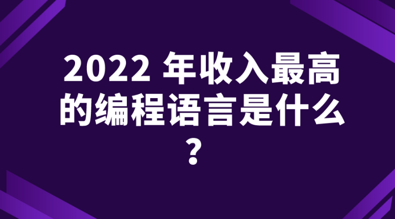 2022 年收入最高的編程語言是什么？