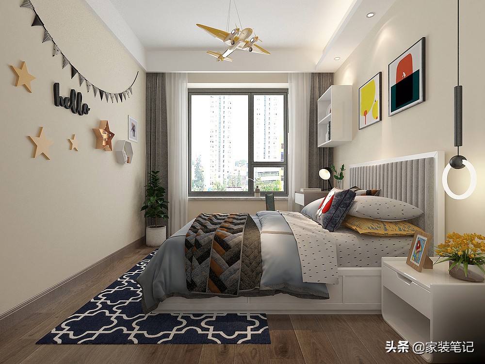 130㎡的四居室，装修现代中式，全屋时尚、前卫又有意境，很喜欢