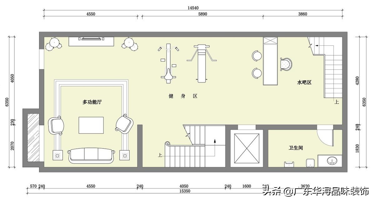 436㎡欧式轻奢风家庭健身房装修设计