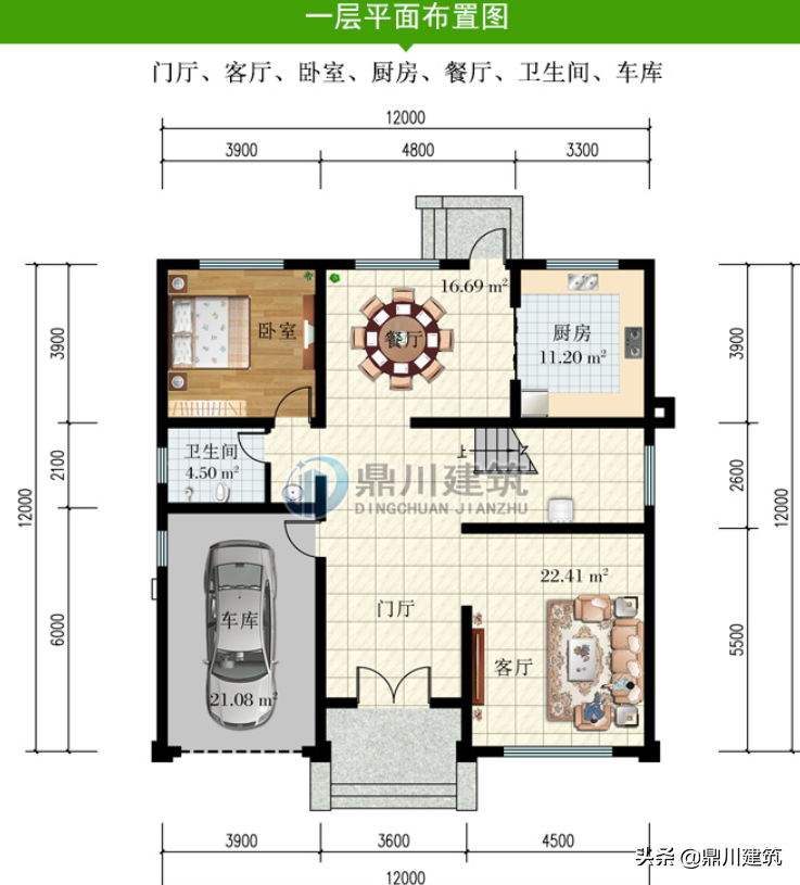 6套实用接地气带车库别墅，可停车可放杂物，农村建房必不可少