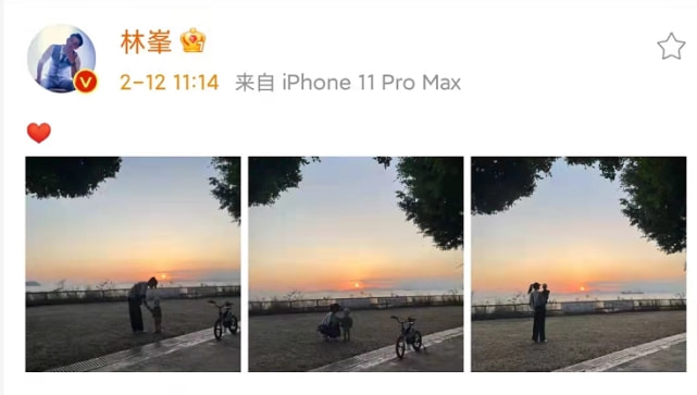 林峯带妻女出游，掌镜拍下张馨月和女儿温馨瞬间，一家三口好幸福