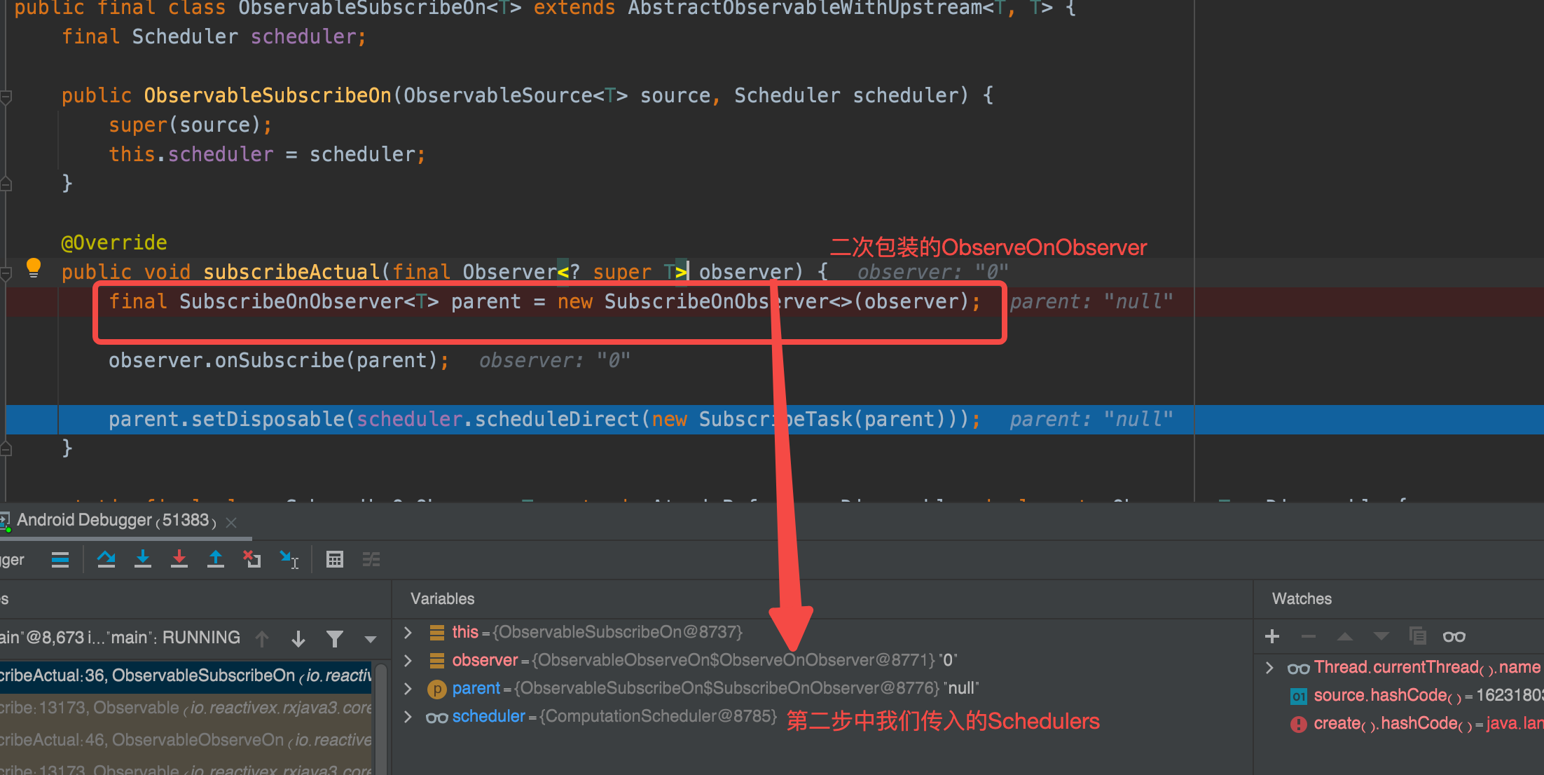 android RxJava 线程切换原理探索