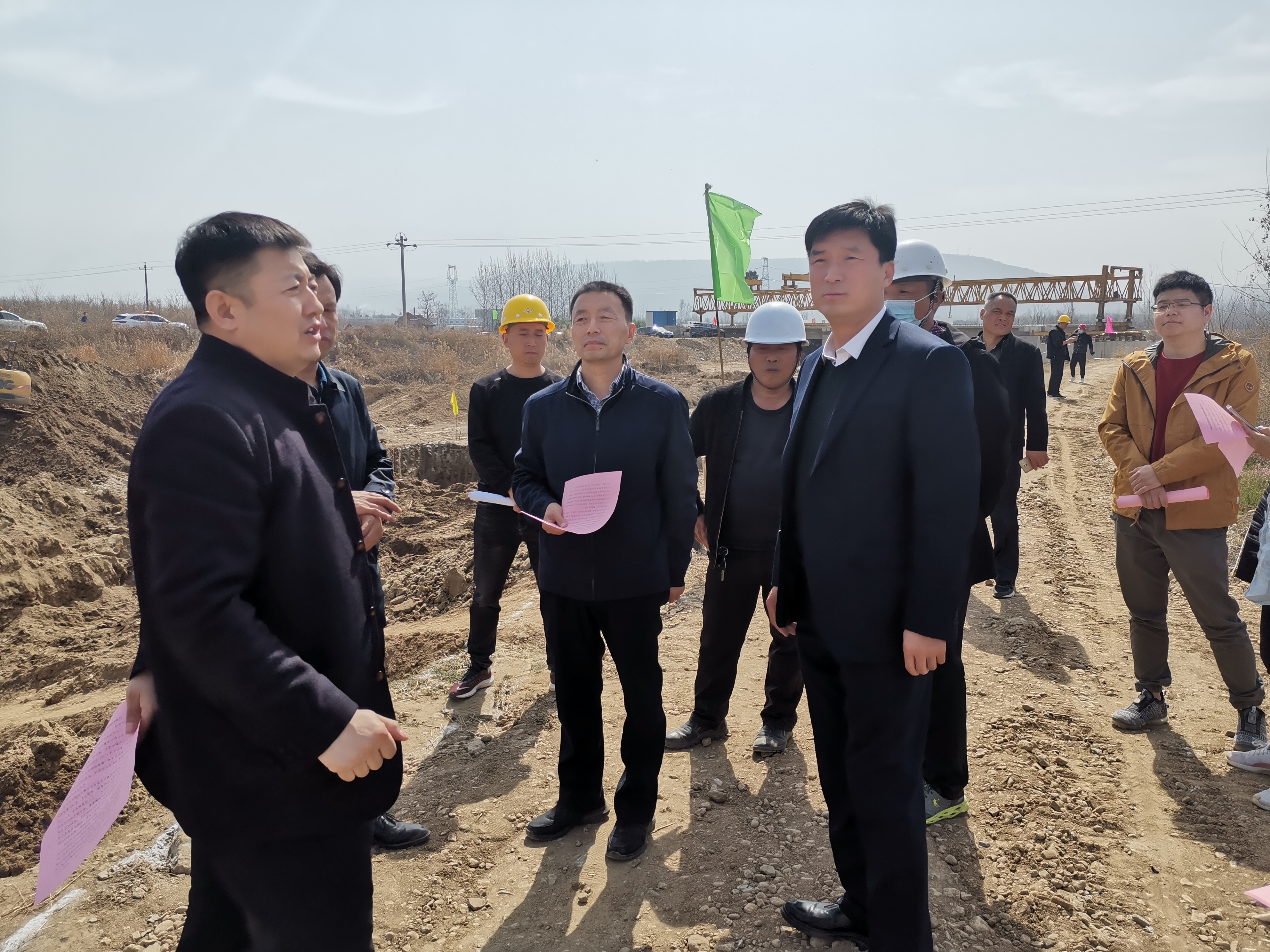 省水利厅督查华州区水利设施水毁项目进度