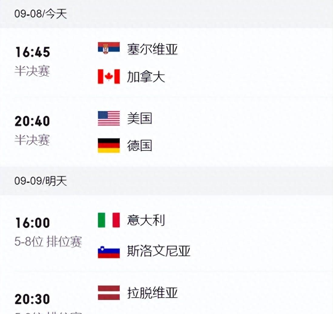 男篮世界杯赛程！附半决赛开赛时间及对阵列表图一览（最新）