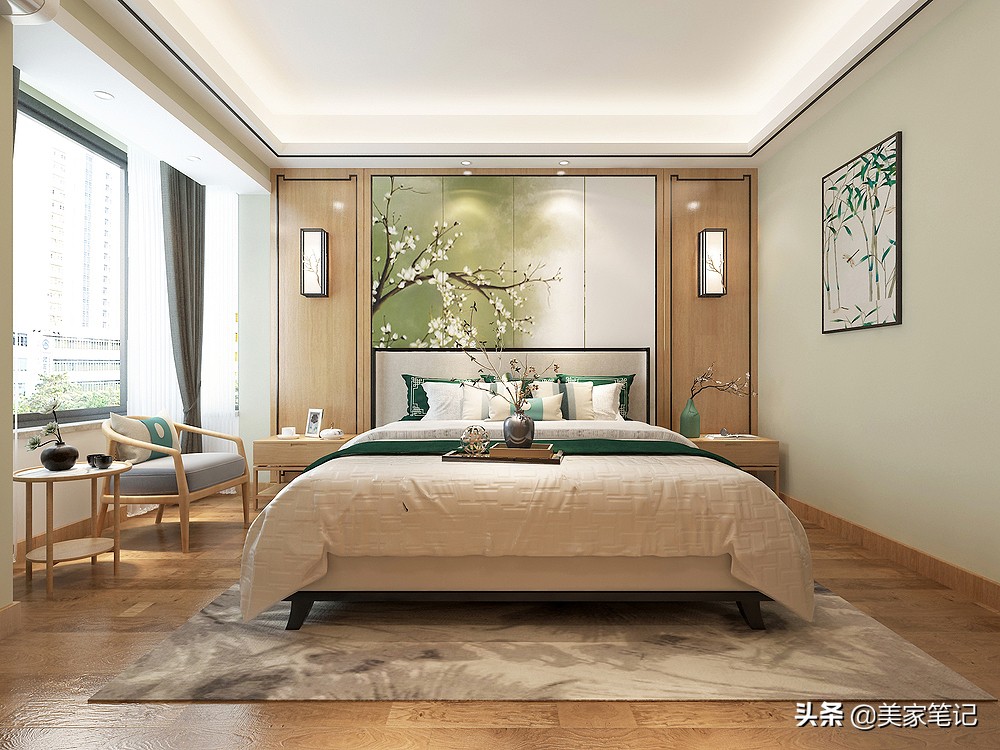 坚持将140㎡装新中式，以原木色装扮出素雅禅意之美，简直太美了