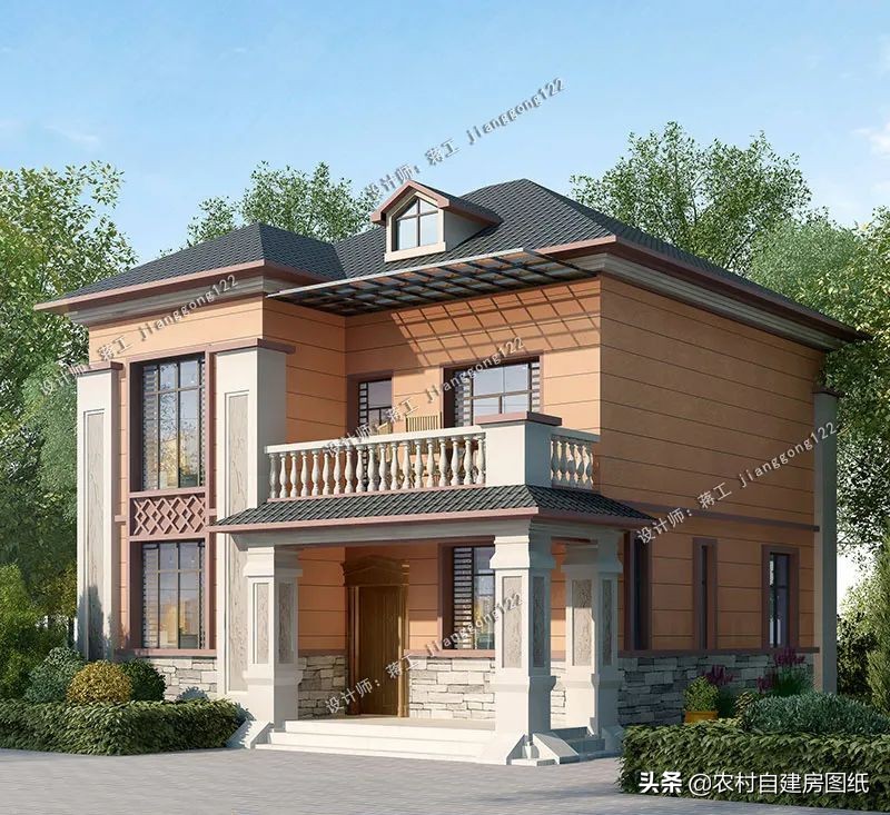 农村二层简单别墅图片,农村二层别墅图片大全