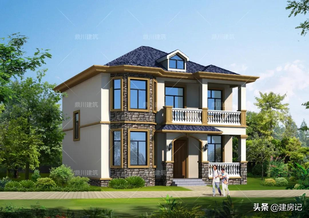 回浙江农村30万建了这栋二层别墅,新中式装修,大院子,人生赢家