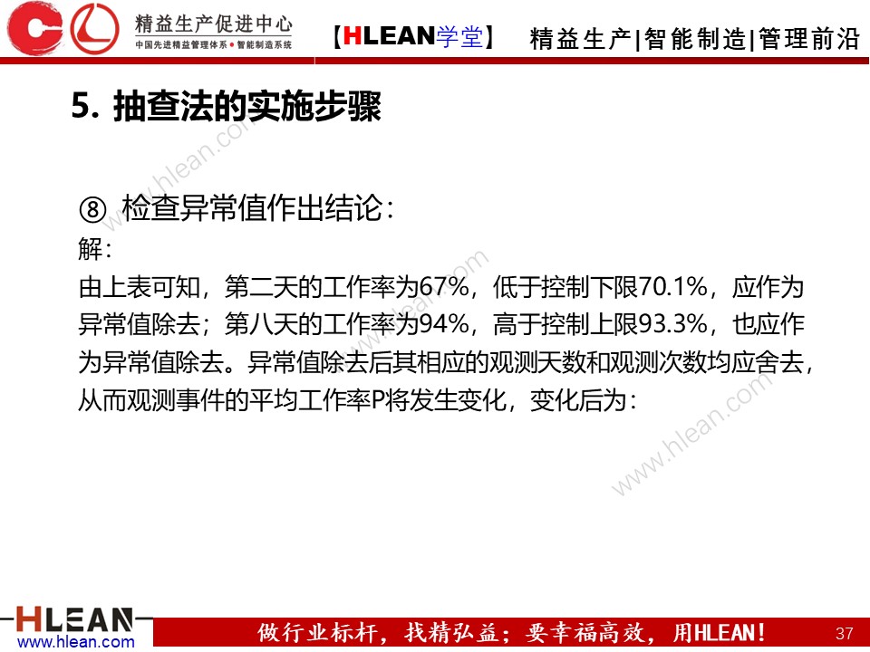 「精益學堂」IE七大手法之抽查法