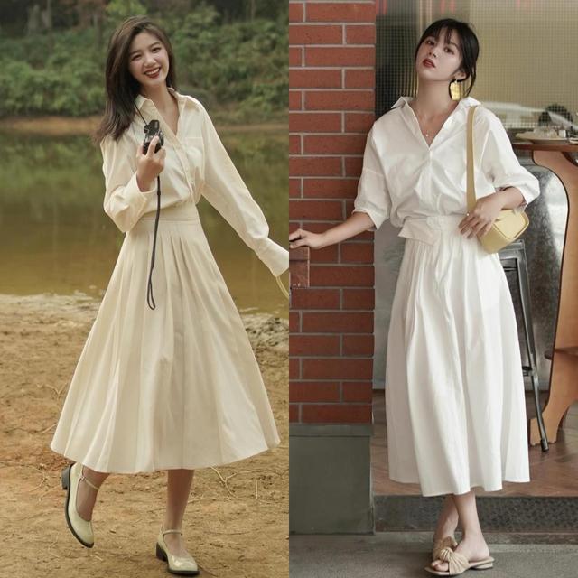 白色半身裙(白色半身裙怎么搭配上衣)