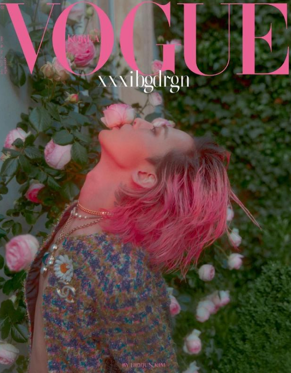 权志龙7登《Vogue Korea》，7月刊4封面画报，新粉发色独一无二