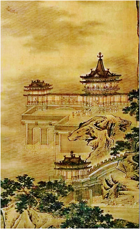 清 李寅《黄鹤楼图》而王翚的画作《长江万里图》长卷和石涛的画作