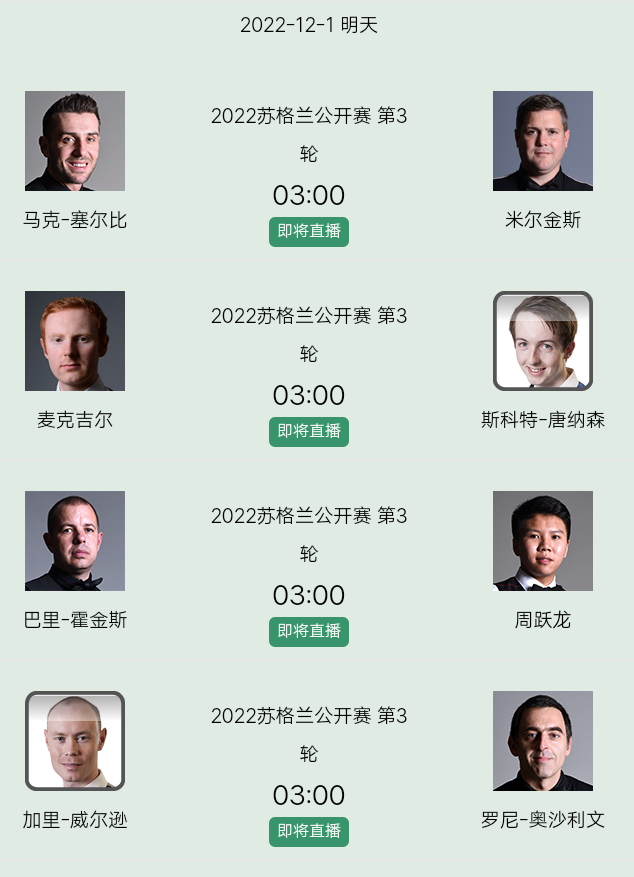 2021-2022斯诺克赛事(斯诺克第3日赛程出炉！5大满贯登场！丁俊晖领衔7位中国球员出赛)