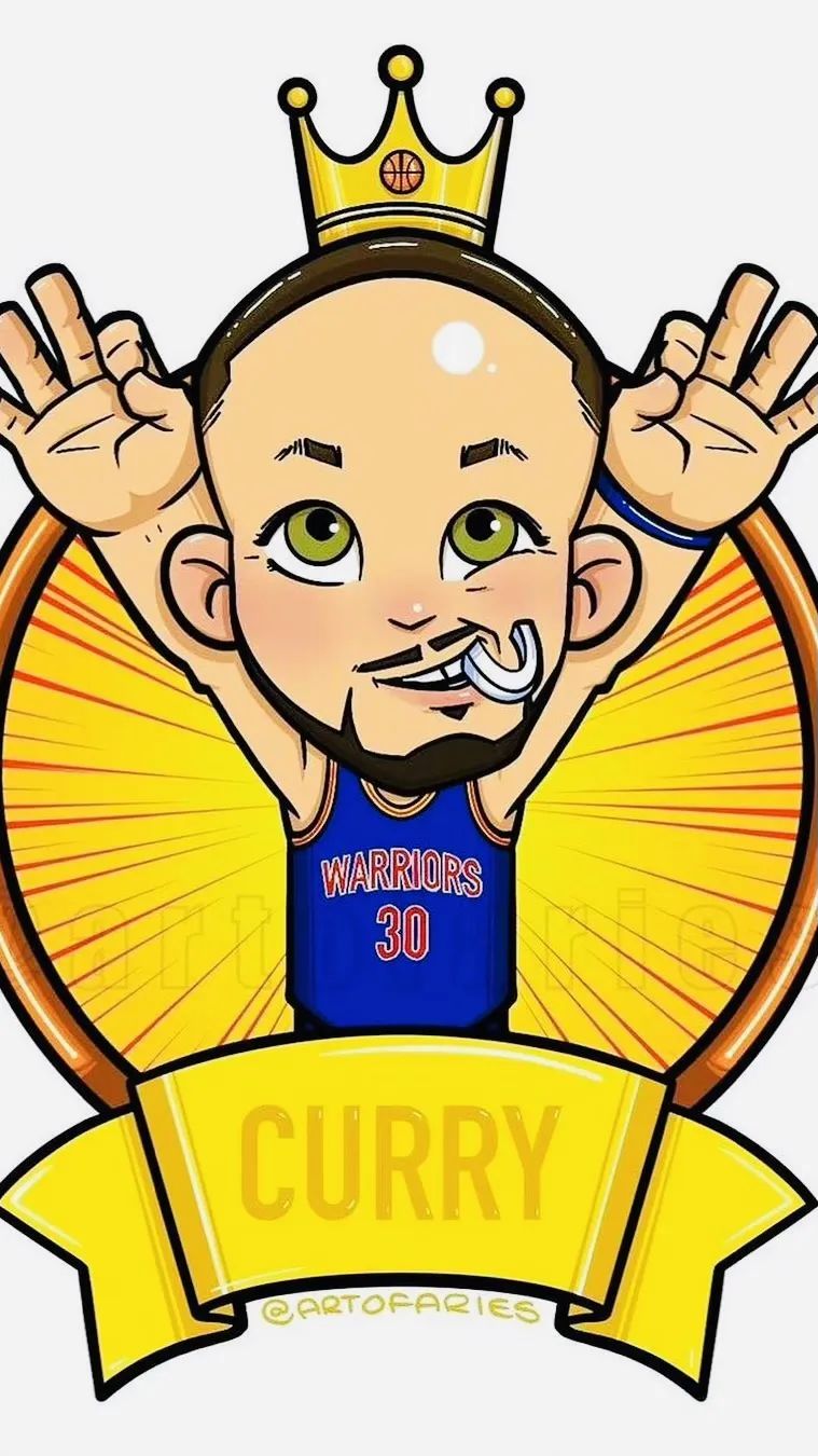 库里壁纸背影漫画(「球星壁纸第63期」:库里漫画壁纸,请拿走你偶像的