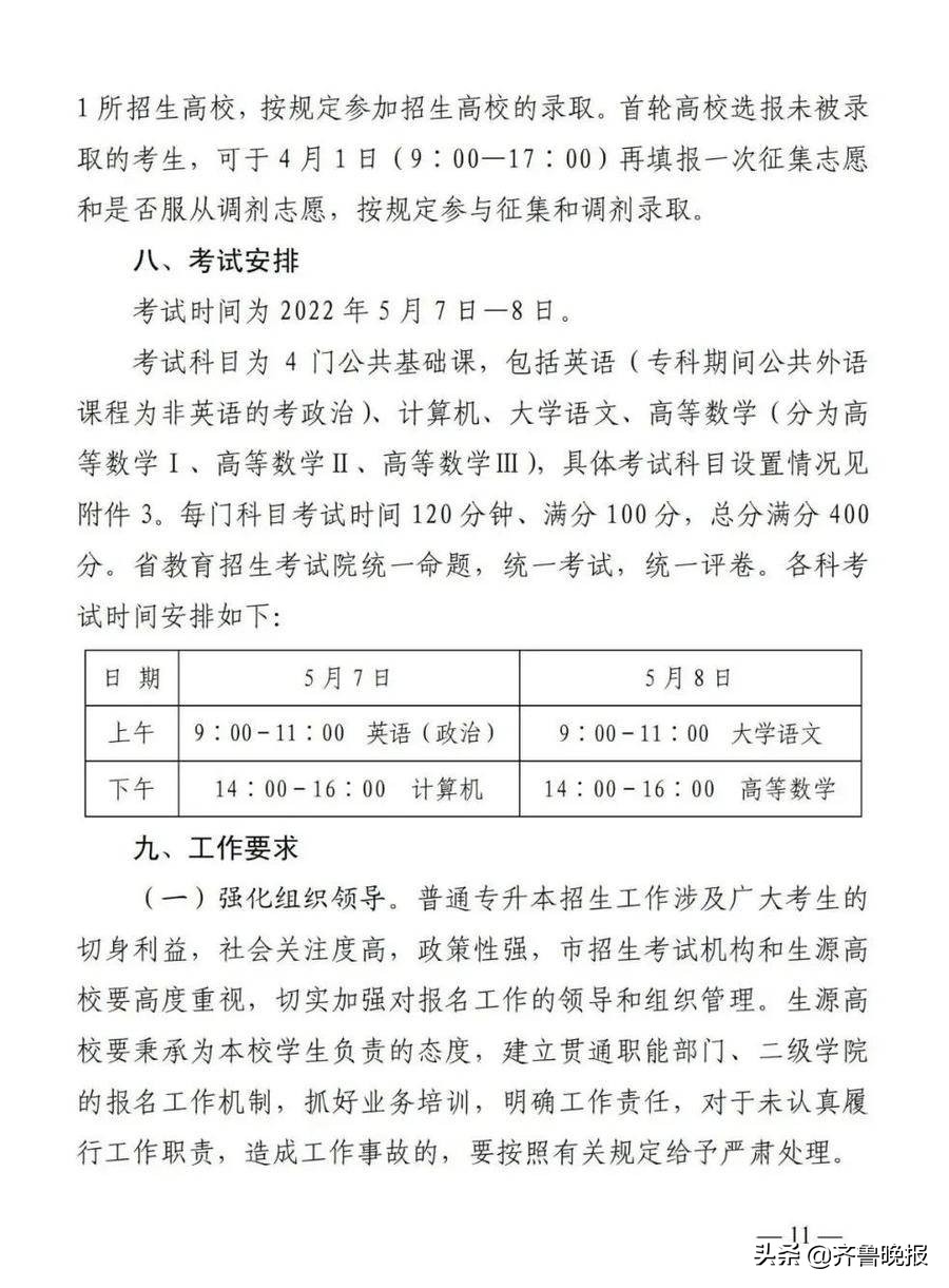 最新通知！山东2022年“专升本”4月12日起报名！“3+2”转段考生如何报名？省招考院解答