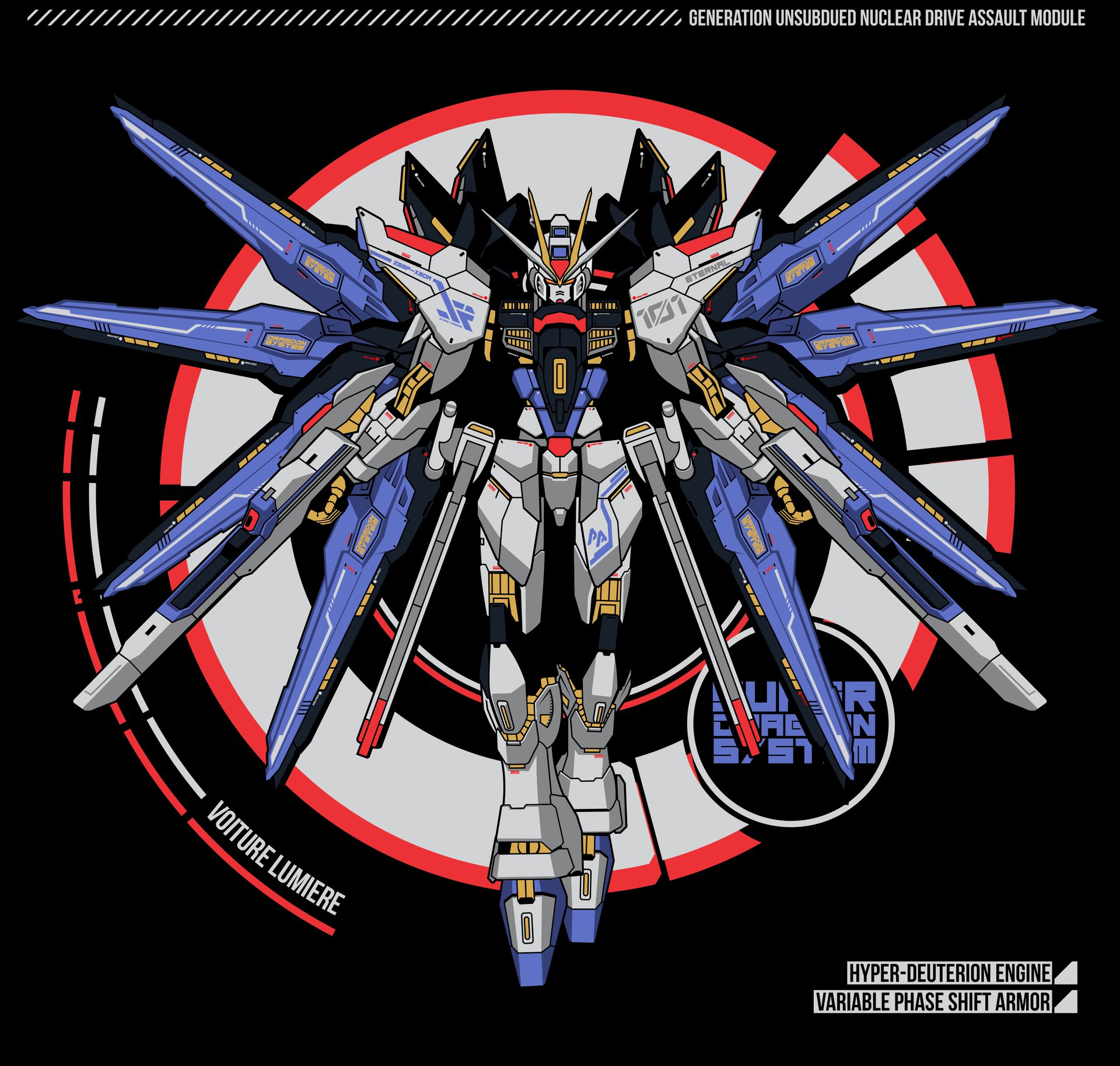 高达插画设计谁还没个机甲梦