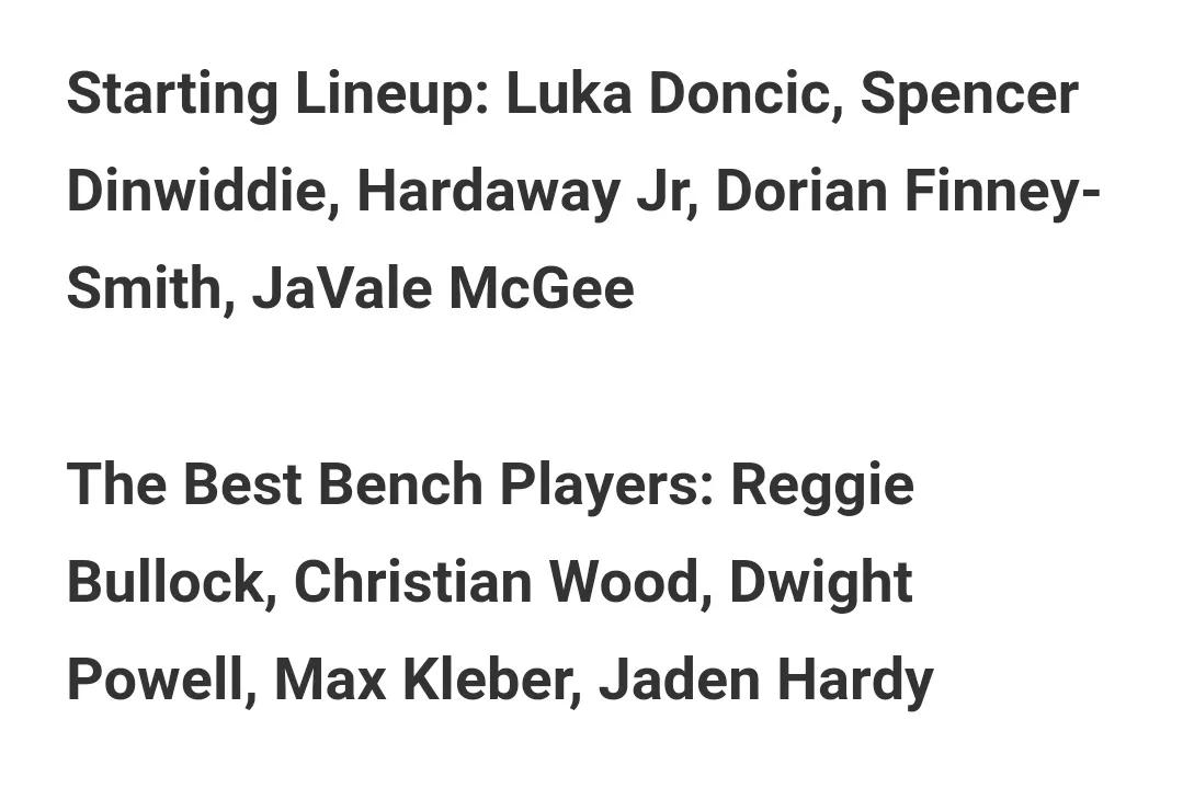 NBA独行侠2022队员名单（美媒列出达拉斯独行侠2022-23赛季最强十人阵容，能再进西决吗）