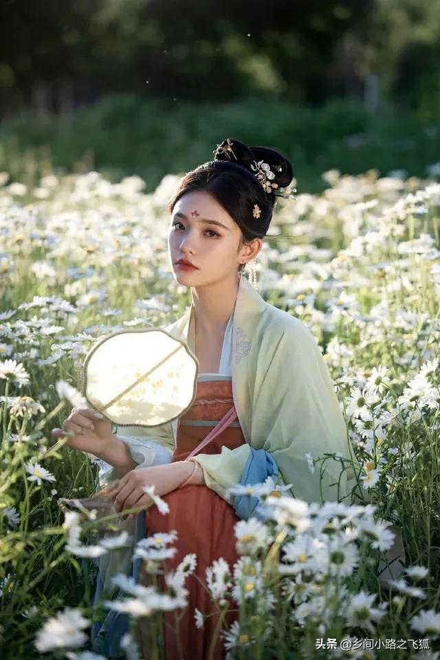 林允花间古装大片 轻纱摇曳好似仙女下凡