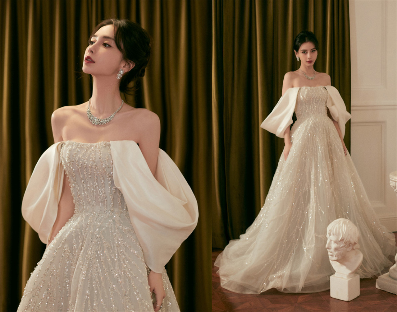 卫视春晚,关晓彤穿维密风礼服,唐嫣连换4套baby婚纱裙比高定美