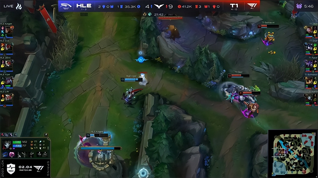 LOL-LCK:S12冠军上中化身T1一生之敌,HLE爆冷2-1终结T1四连胜