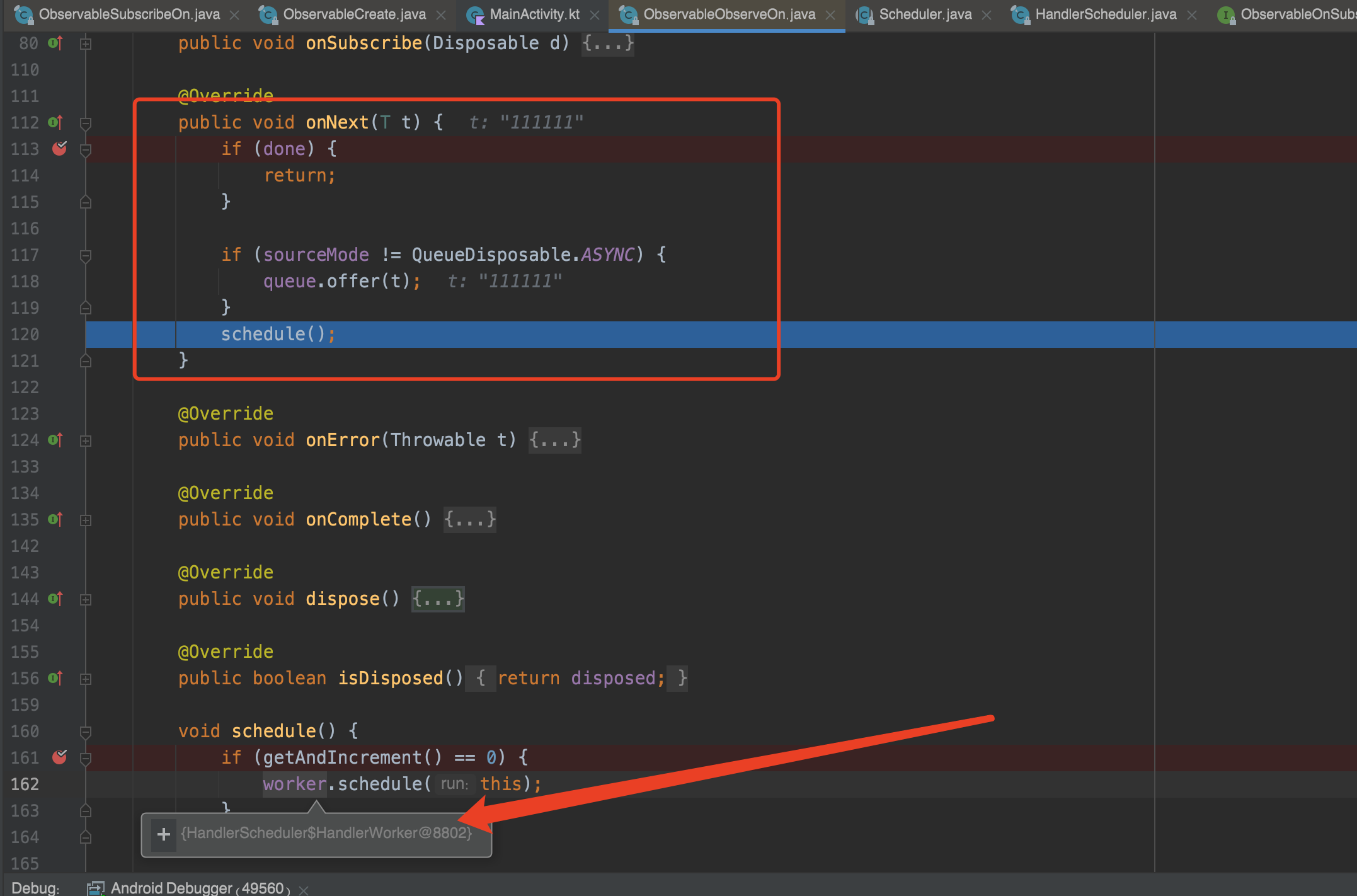 android RxJava 线程切换原理探索