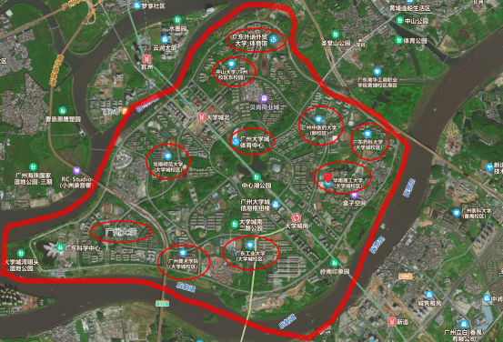 卫星云图看广东值得上的5所大学,暨南、华南理工、华南师范皆上榜