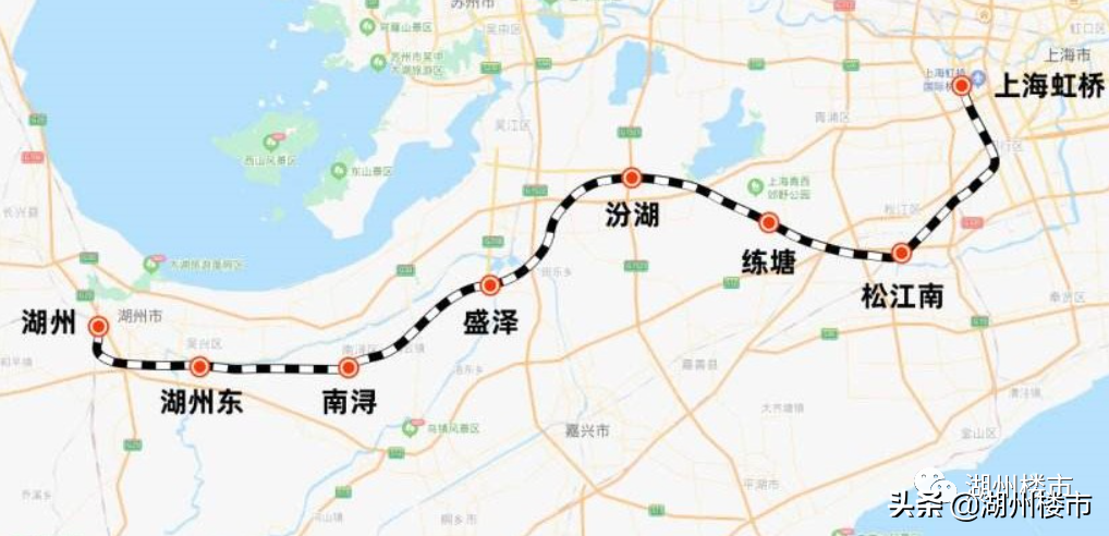 根据此前公布的计划,沪苏湖铁路预计将于2024年7月建成通车,实现南浔