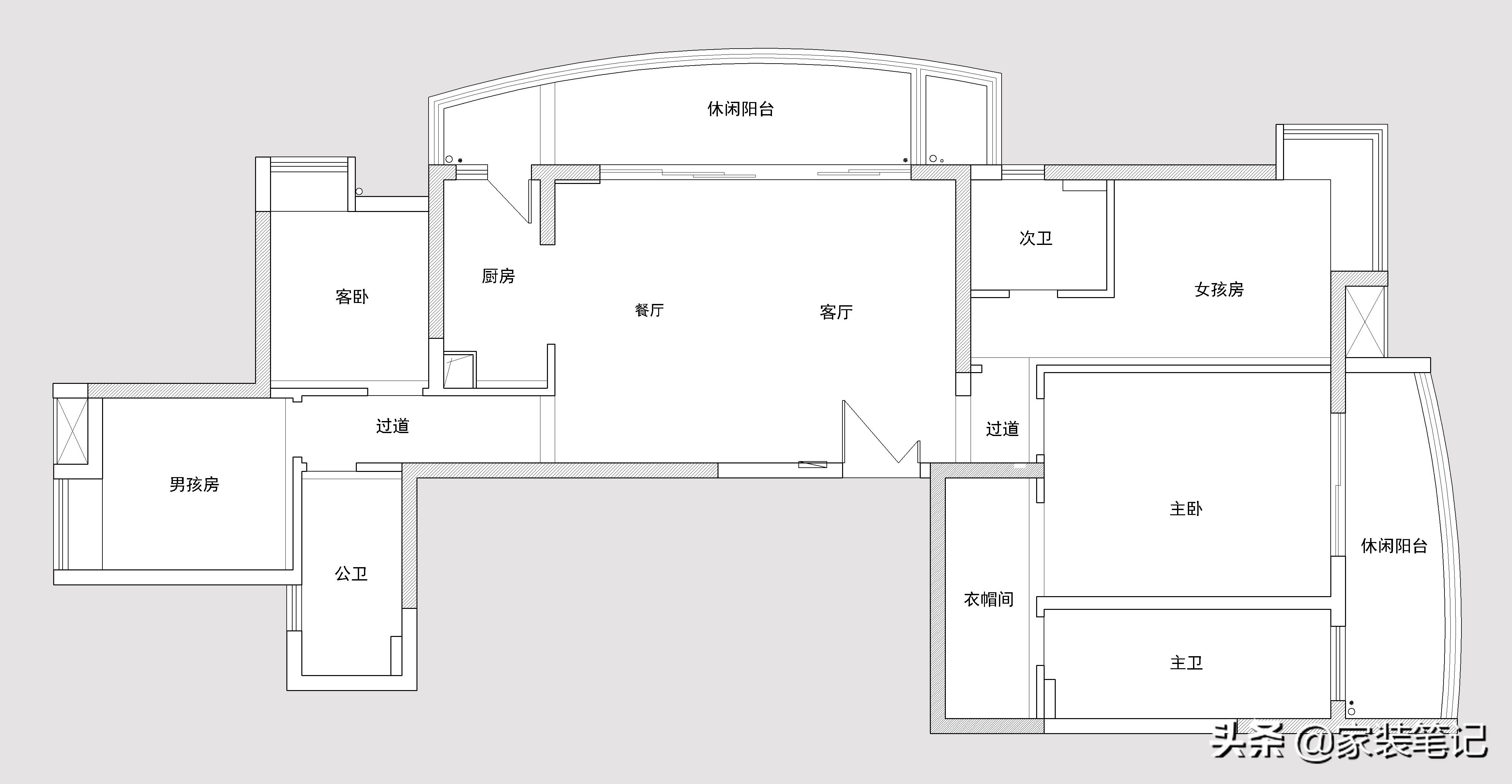 广州夫妻的新中式风装修火了，客餐厅、厨房和阳台连成一片很大气