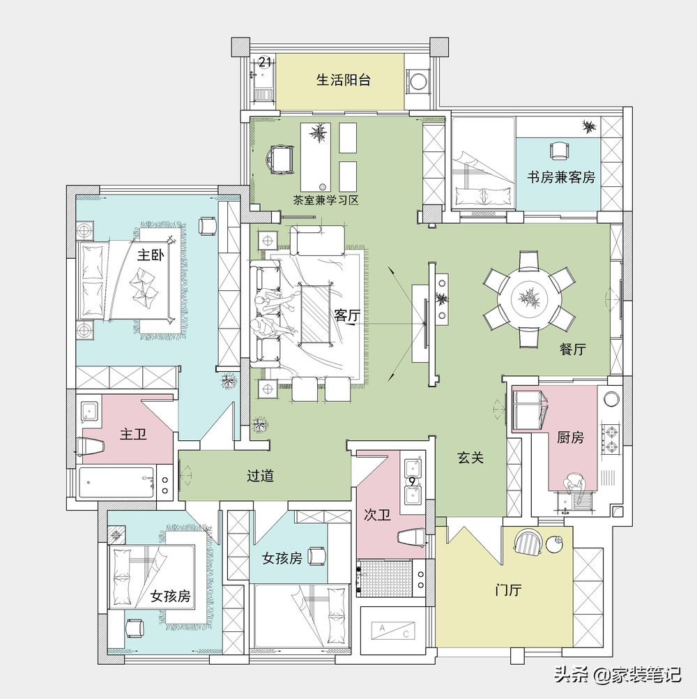厦门夫妻晒出160㎡新家，新中式风格，高级感十足，而且十分韵味