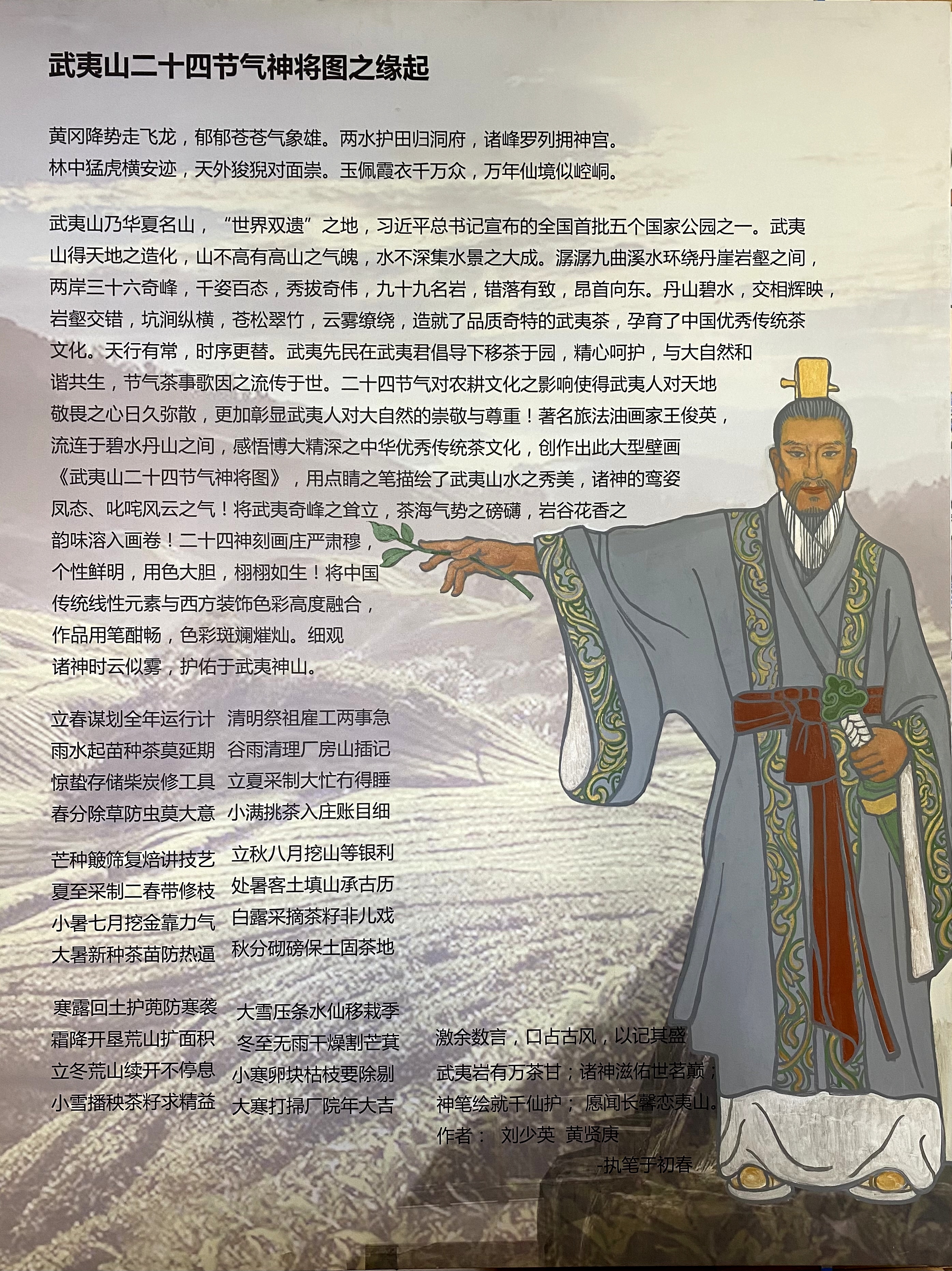 二十四节气神将图——著名画家「王俊英」壁画作品欣赏