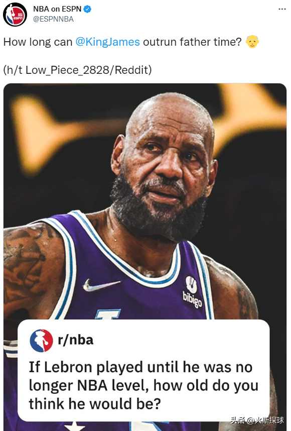 nba球员为什么容易老(美媒：老詹能以NBA的水准打到多少岁？45-50岁呼声最高)