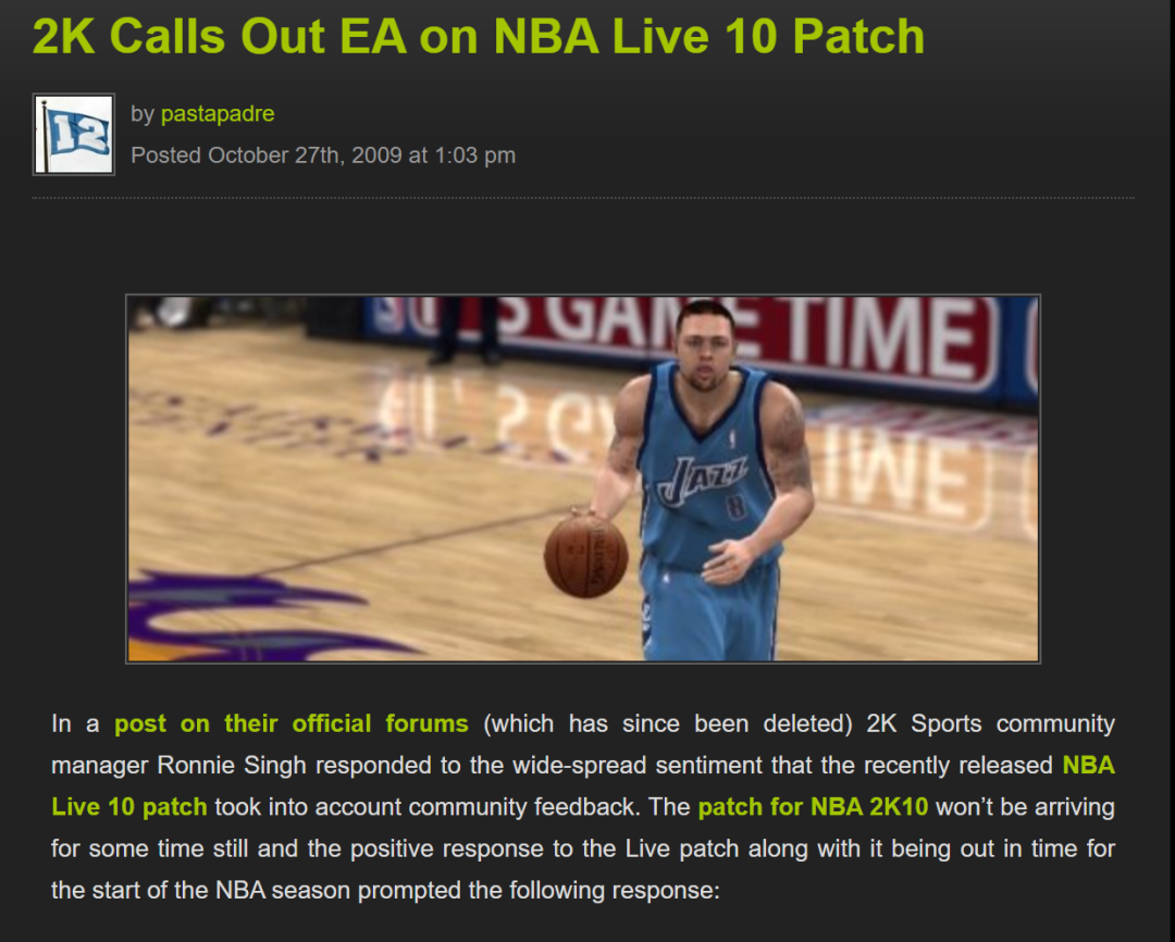 ea為什么不做nba（EA為什么放棄了“籃球夢”？）