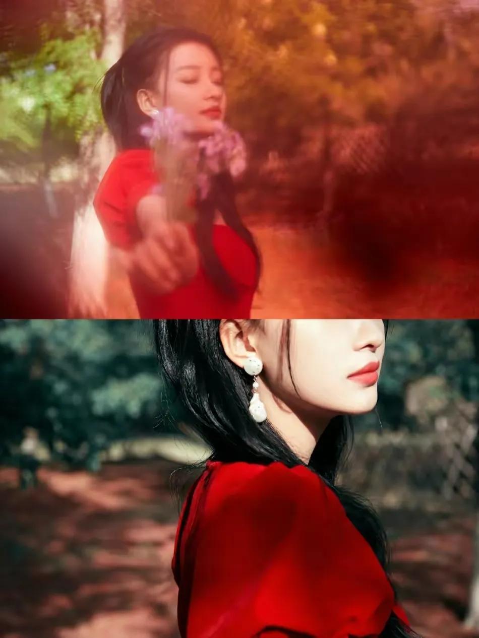 孙怡、赵丽颖红色礼服状态迥异，有没有爱情的滋润肉眼可见