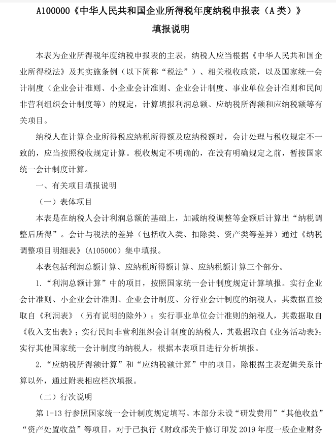 企业所得税年度汇算清缴，这19张填写说明，完美解决所有问题