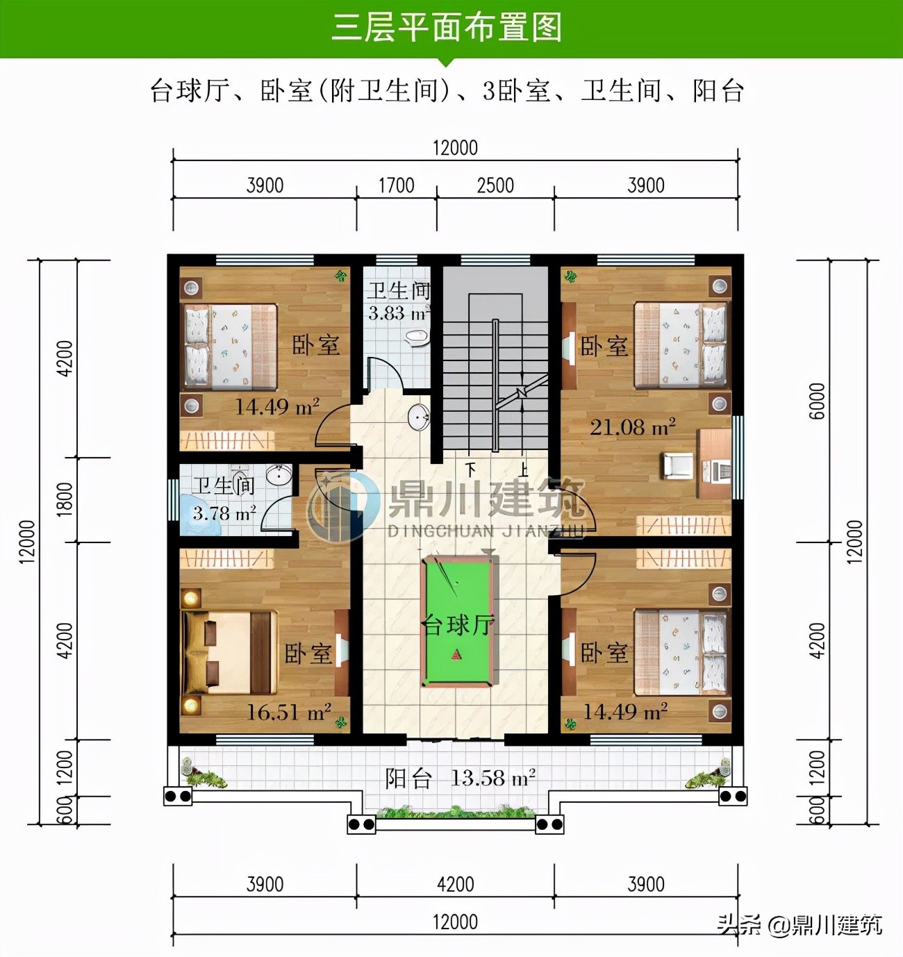 6套三层欧式别墅，对称设计经典大气，布局才是最有看点的