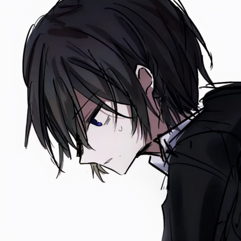 男生黑白高清动漫头像高冷气质 细水长流的日子里不说永远只念珍惜