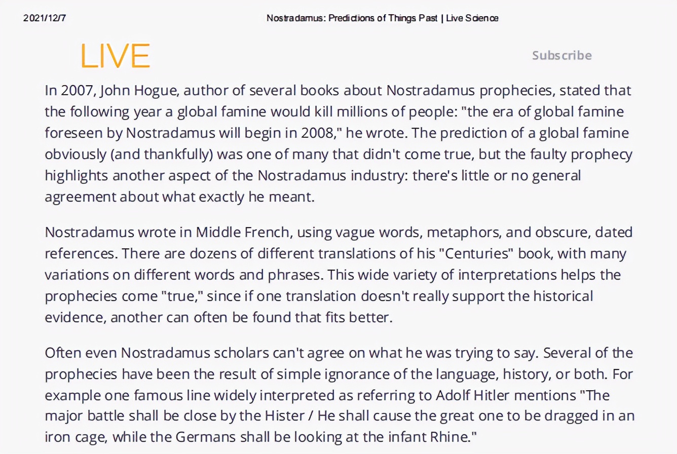 诺查丹玛斯的2022年预言，这一年会发生什么？预言的真相是什么