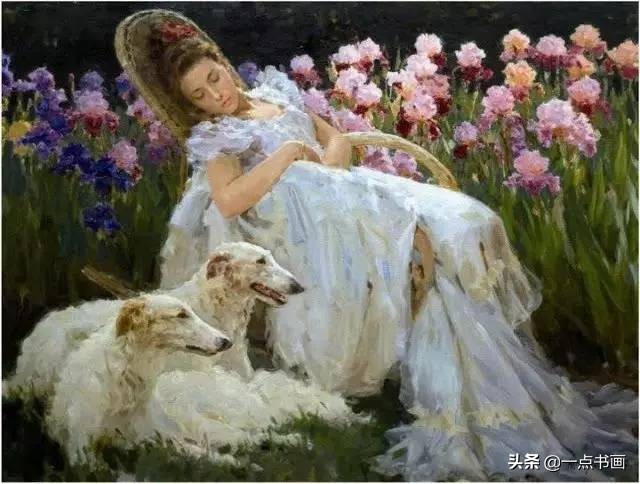 俄罗斯 克罗托夫油画中的女郎，真是风情万种